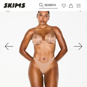 SKIMS Ultimate Plunge Bra in Tan